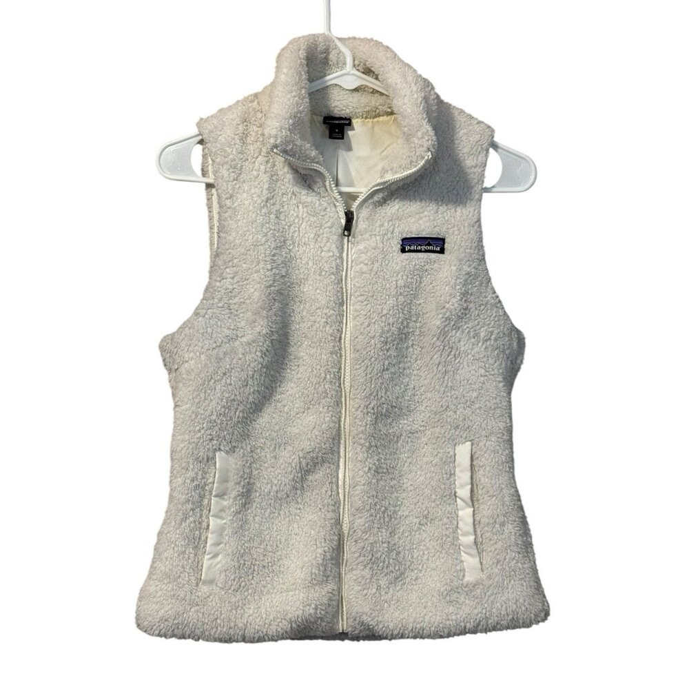 Patagonia Women's Los Gatos Fleece Vest Full Zip White Size S STY25216 Preppy
